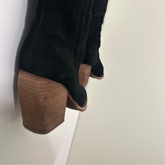 Gianni Bini Black Suede Over the Knee Block Heel Boots | Size 10M - Picture 4 of 9